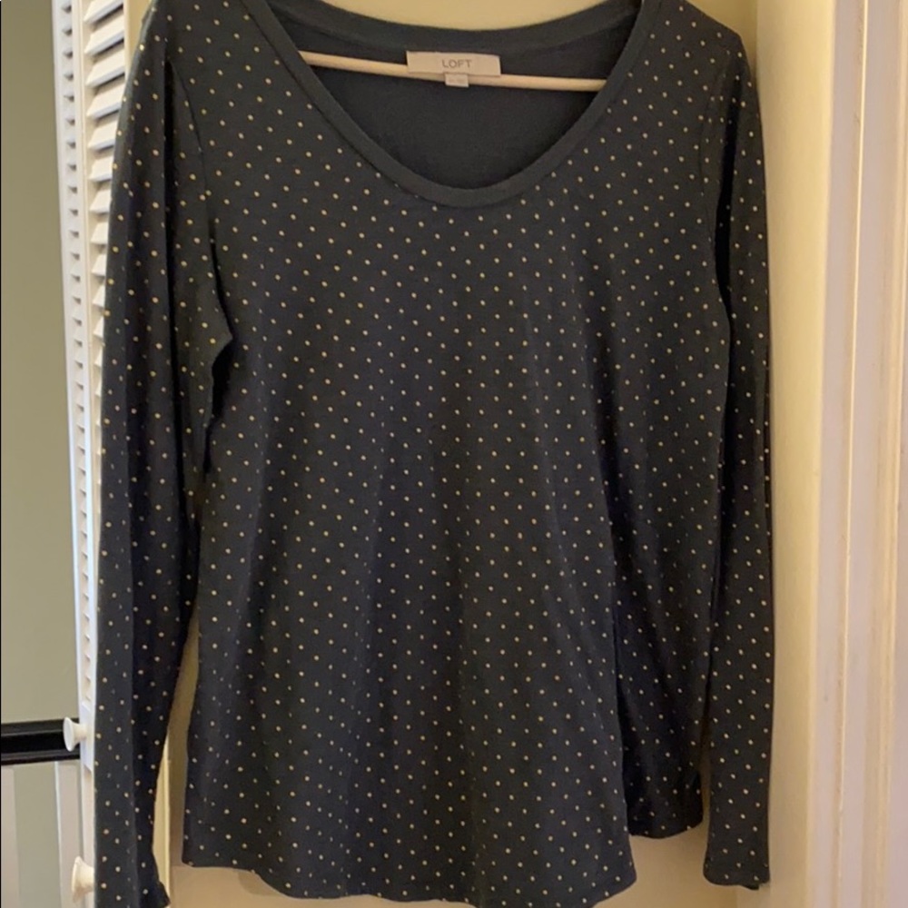 Loft Maternity long sleeve shirttail shirt